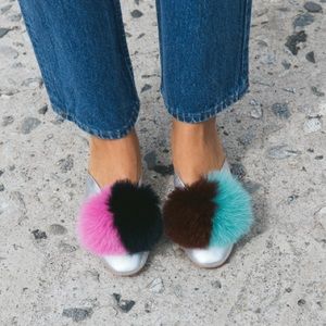 Loeffler Randall LuLu fur mule